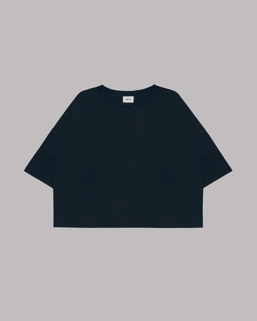 Camiseta Amplia de Algodón Negro