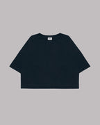 Camiseta Amplia de Algodón Negro