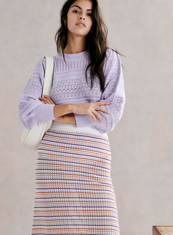 Top de punto Milet - Lila