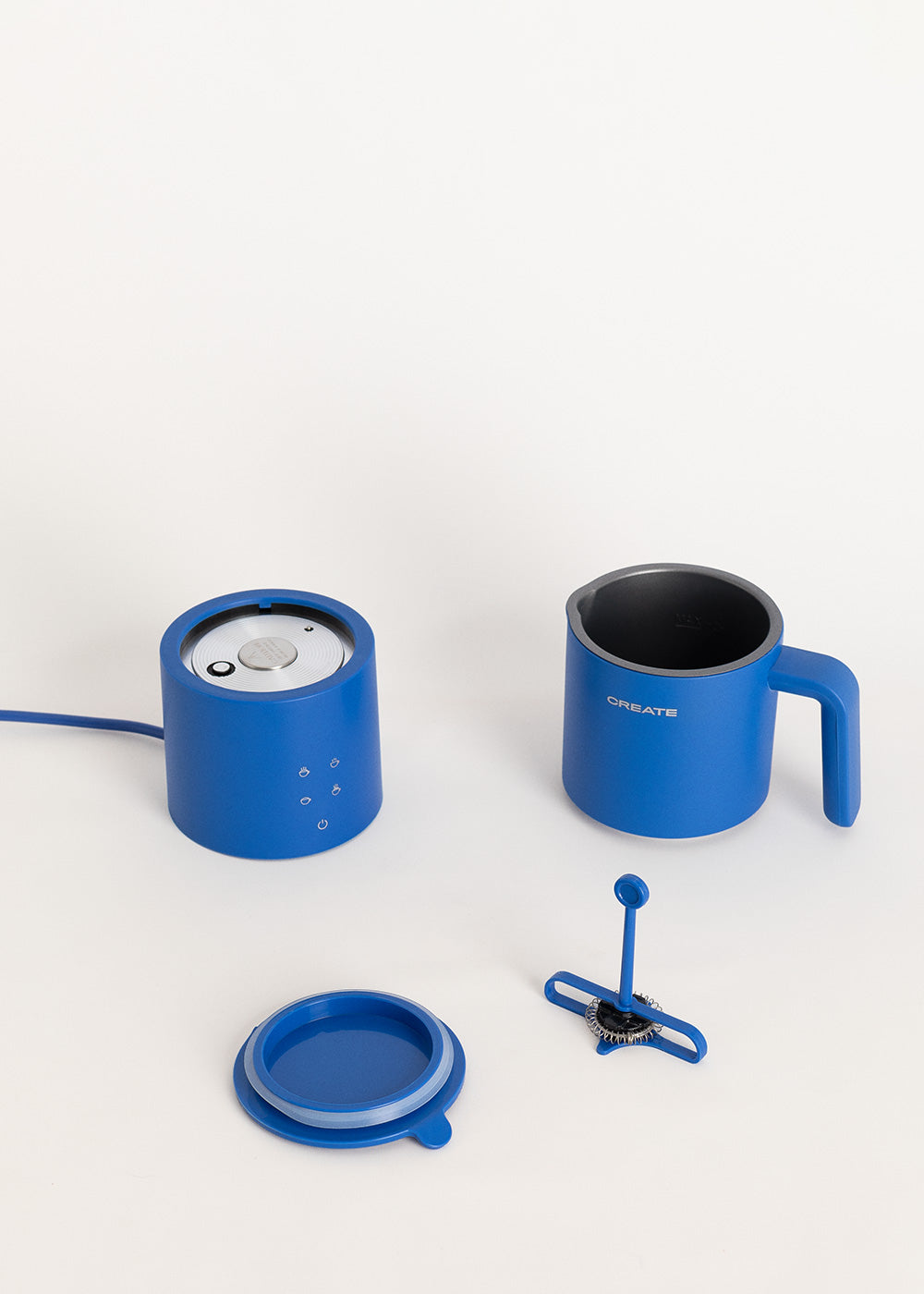 Milk Frother Studio Pro - Dishwasher-Safe Milk Frother & Heater - Cobalt Blue