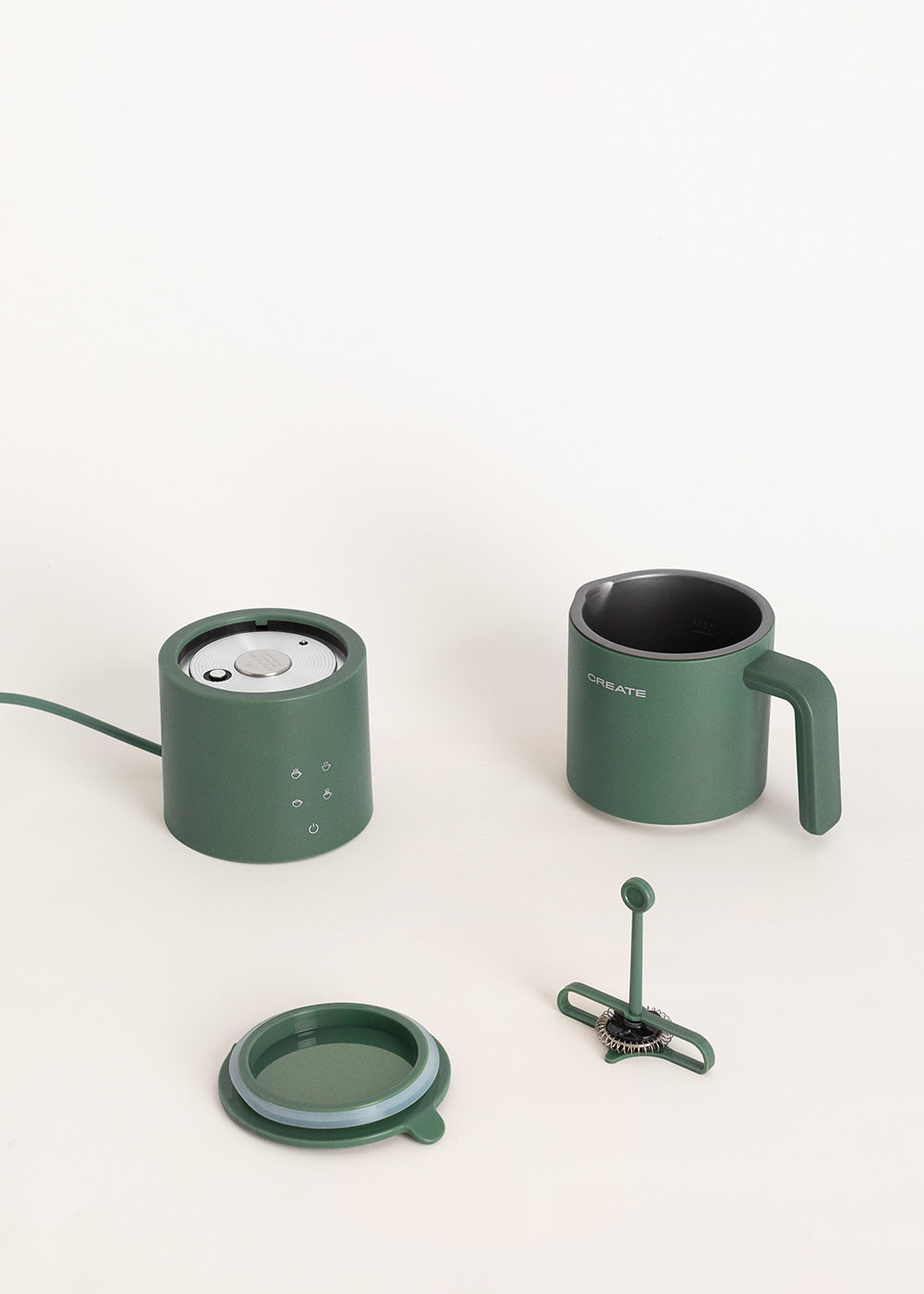 Milk Frother Studio Pro - Espumador & Calentador de Leche Compatible con Lavavajillas - Verde Salvia