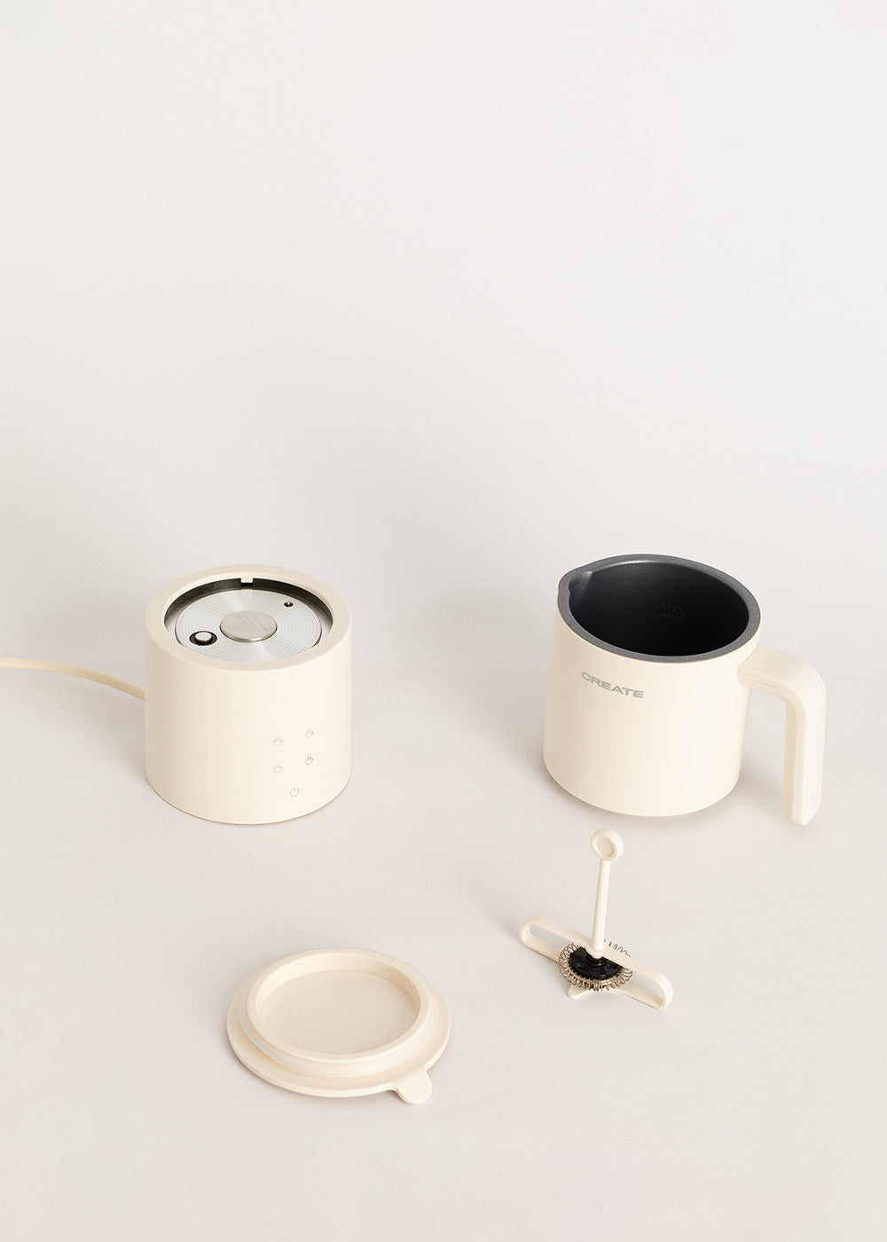 Milk Frother Studio Pro - Espumador y calentador de leche apto para lavavajillas - Blanco roto