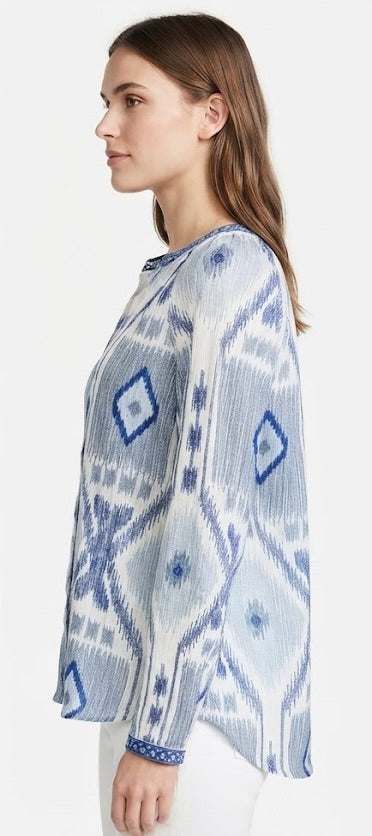 Milkshake Blouse - Ikat Print