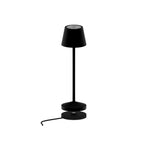 Emily - Lámpara de mesa inalámbrica - Acero - Negro