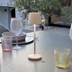 Emily Sand - Lampe De Table Sans Fil - Acier - Beige