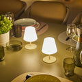 Twins - Lampe De Table Sans Fil - Acier - Crème