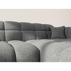 Mini Ray - Sofá Rinconero - 4 Plazas - Tejido Texturizado - Gris Antracita