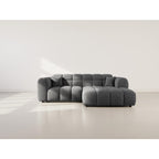Mini Ray - Sofá Rinconero - 4 Plazas - Tejido Texturizado - Gris Antracita