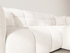 Mini Ray - 4-Seater Corner Sofa - Textured Fabric - Beige