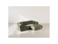 Mini Ray - Canapé D'Angle - 4 Places - Tissu Texturé - Vert Kaki