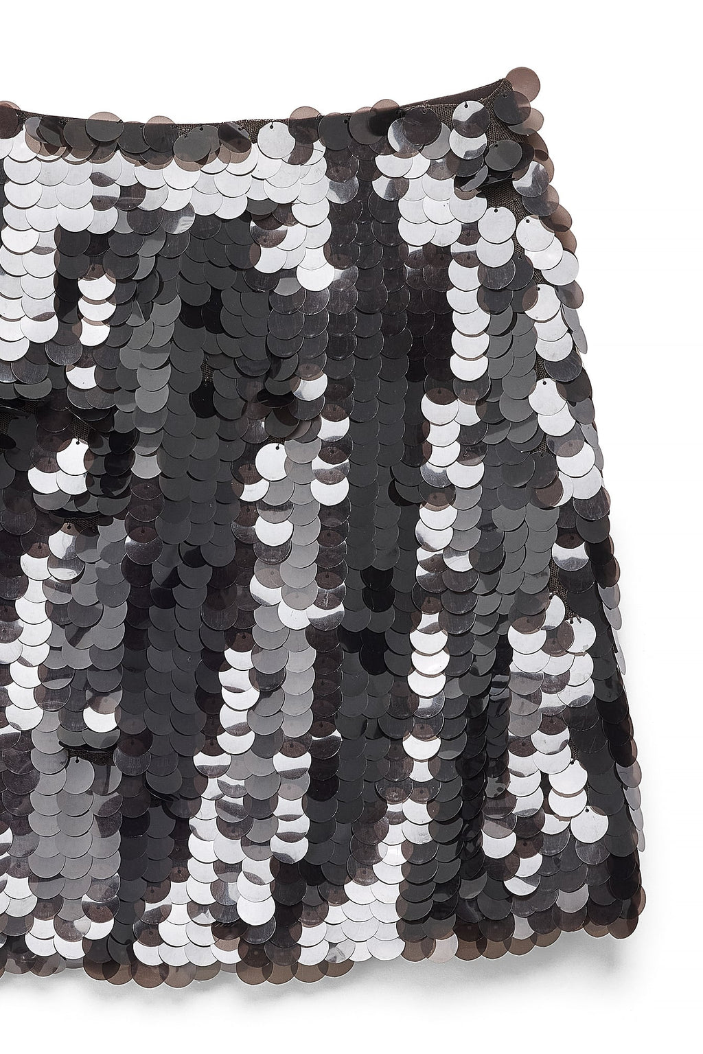 Jupe Courte À Sequins Marron