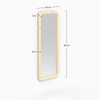 Silk - White Lacquered Rectangular Mirror