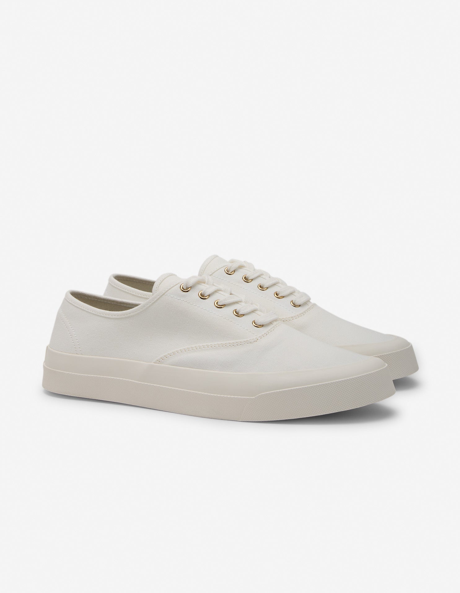 Maison Kitsuné - Canvas Lace-Up Sneakers - White - Men
