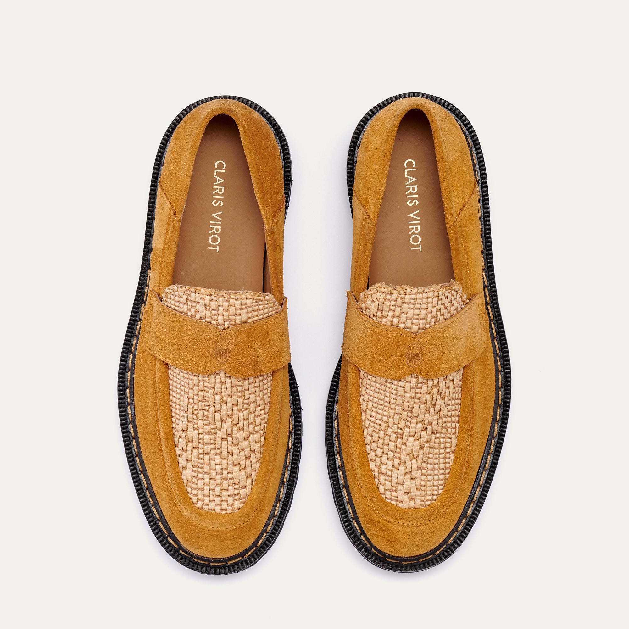 Mia Pecan and Raffia Leather Loafer