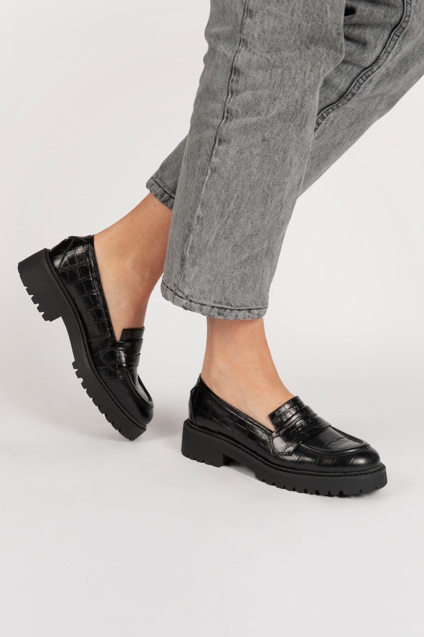 Anaki - Mocasines Coco Croco Negro