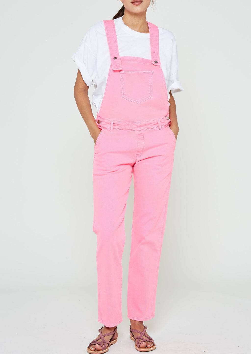 Modetrotter - Romane Tuni Dungarees - Fluorescent Pink