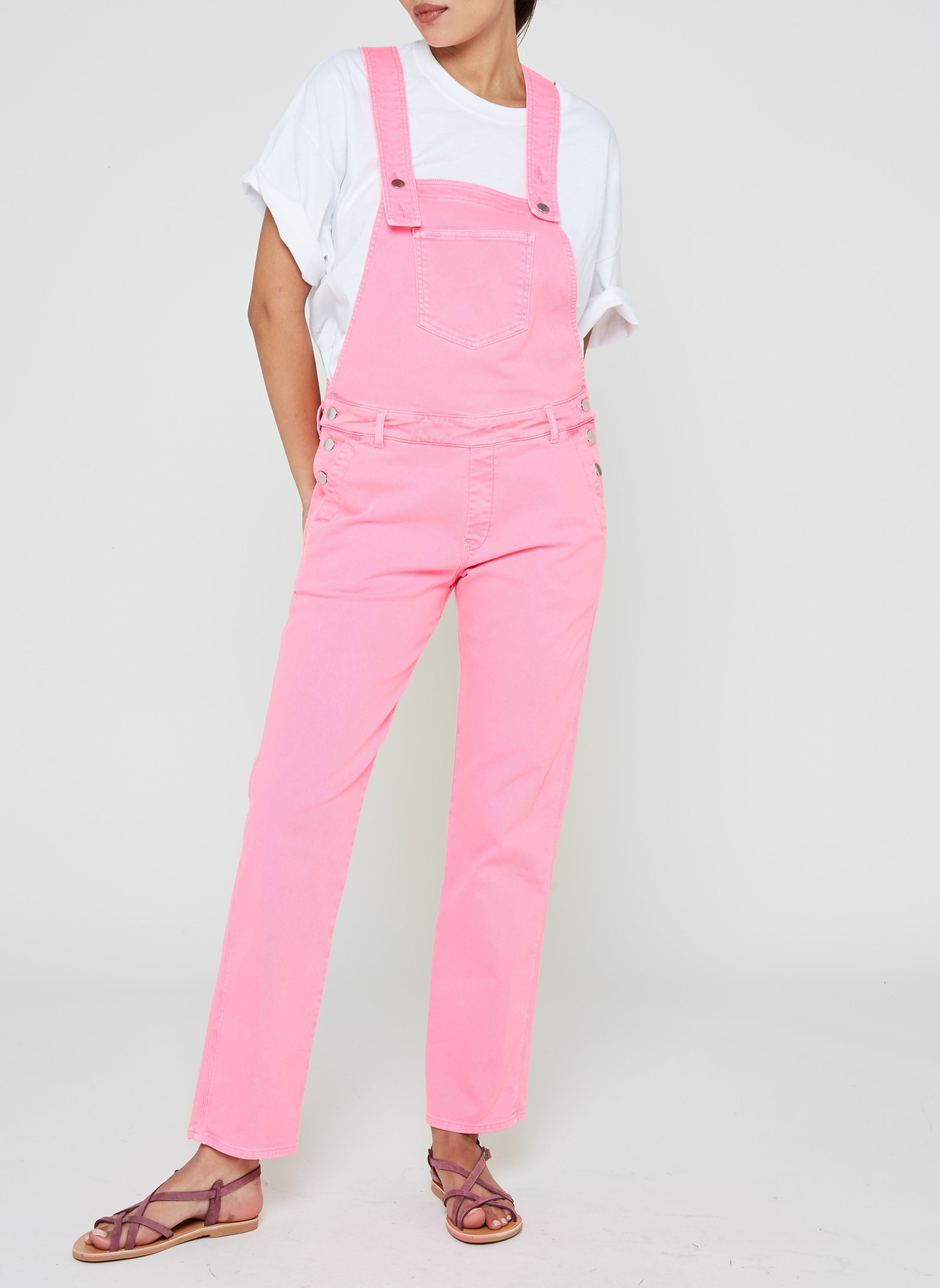 Modetrotter - Romane Tuni Dungarees - Fluorescent Pink