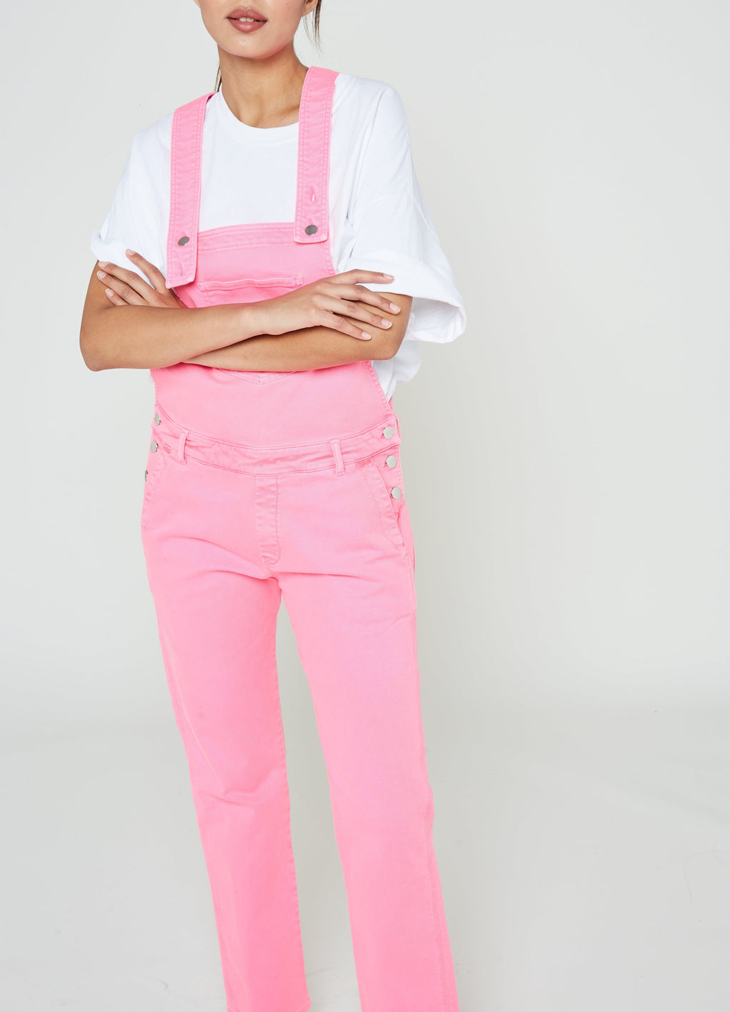 Modetrotter - Romane Tuni Dungarees - Fluorescent Pink