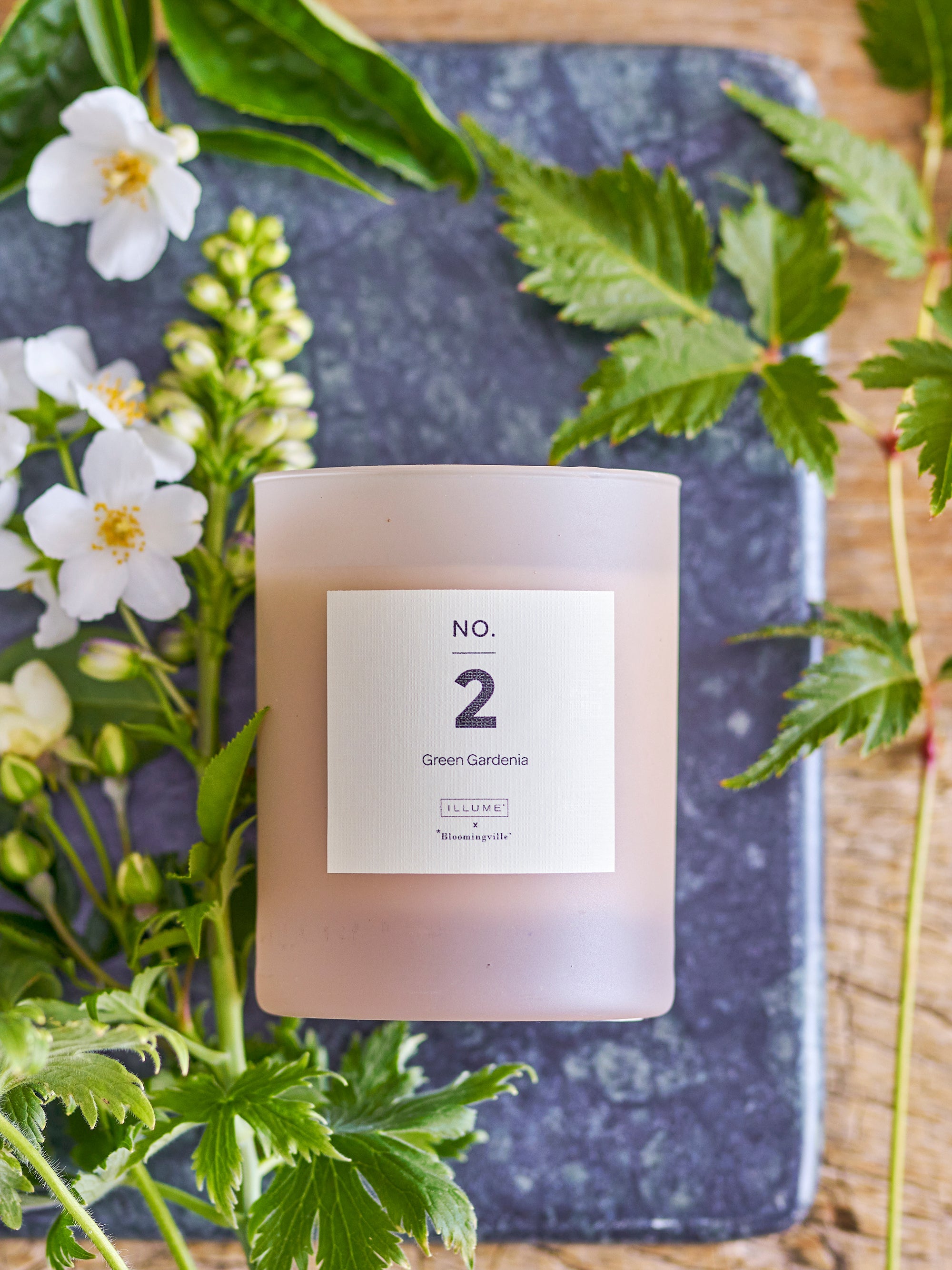 No. 2 - Green Gardenia - Lot de 6 Bougies Parfumées - Rose Poudré - Cire Naturelle