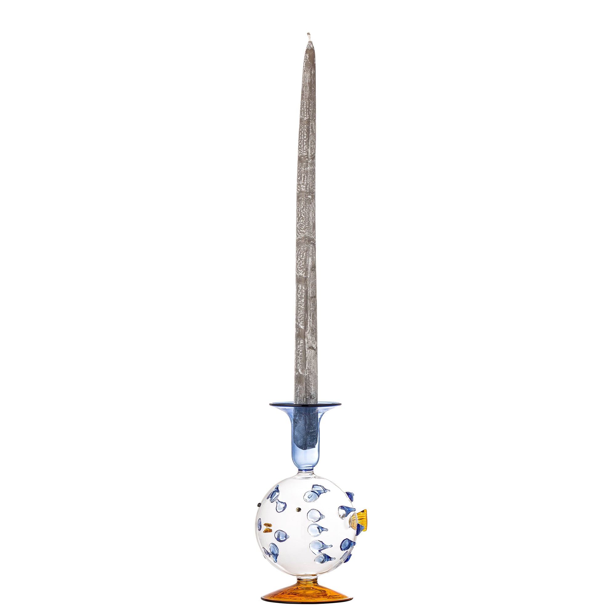 Phila - Candleholder - Blue - Glass