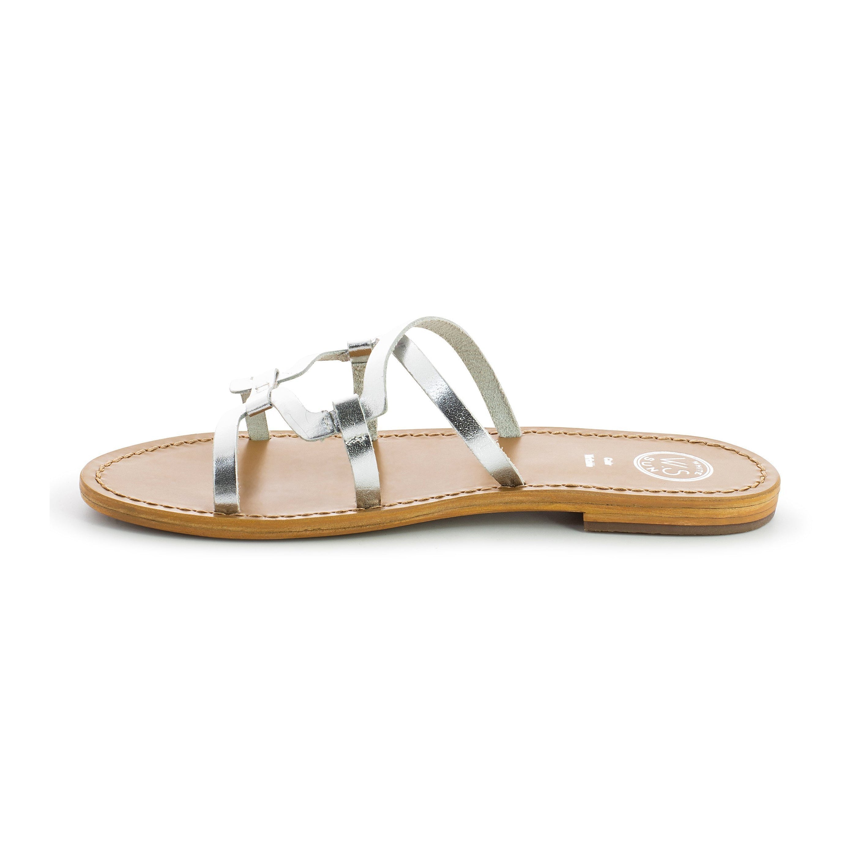White Sun - Mules Olearia - Argent - Femme