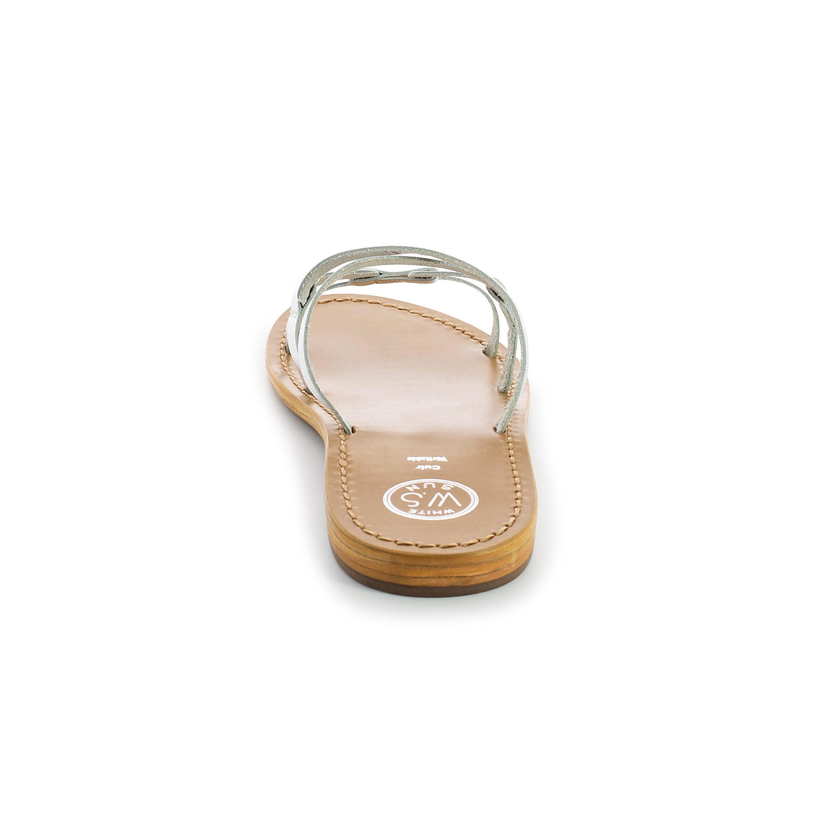 White Sun - Mules Olearia - Argent - Femme