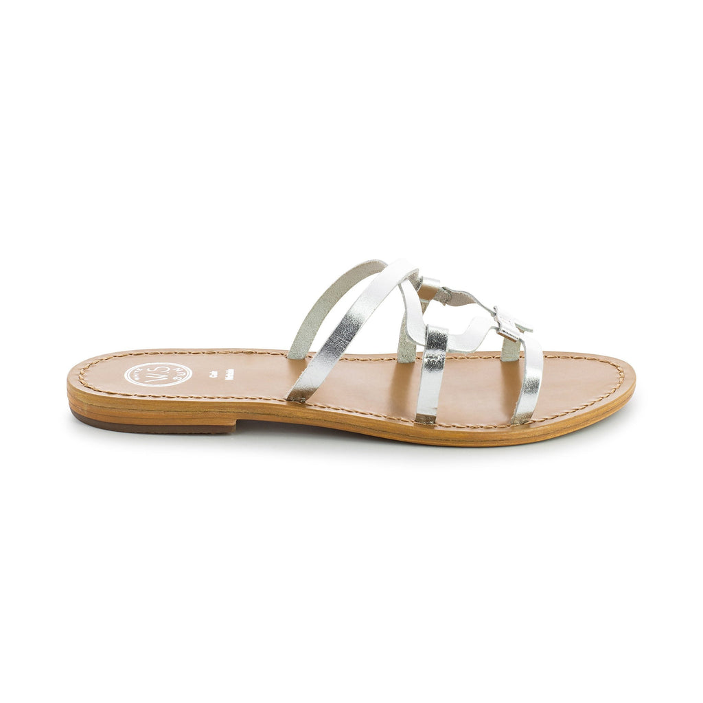 White Sun - Mules Olearia - Argent - Femme
