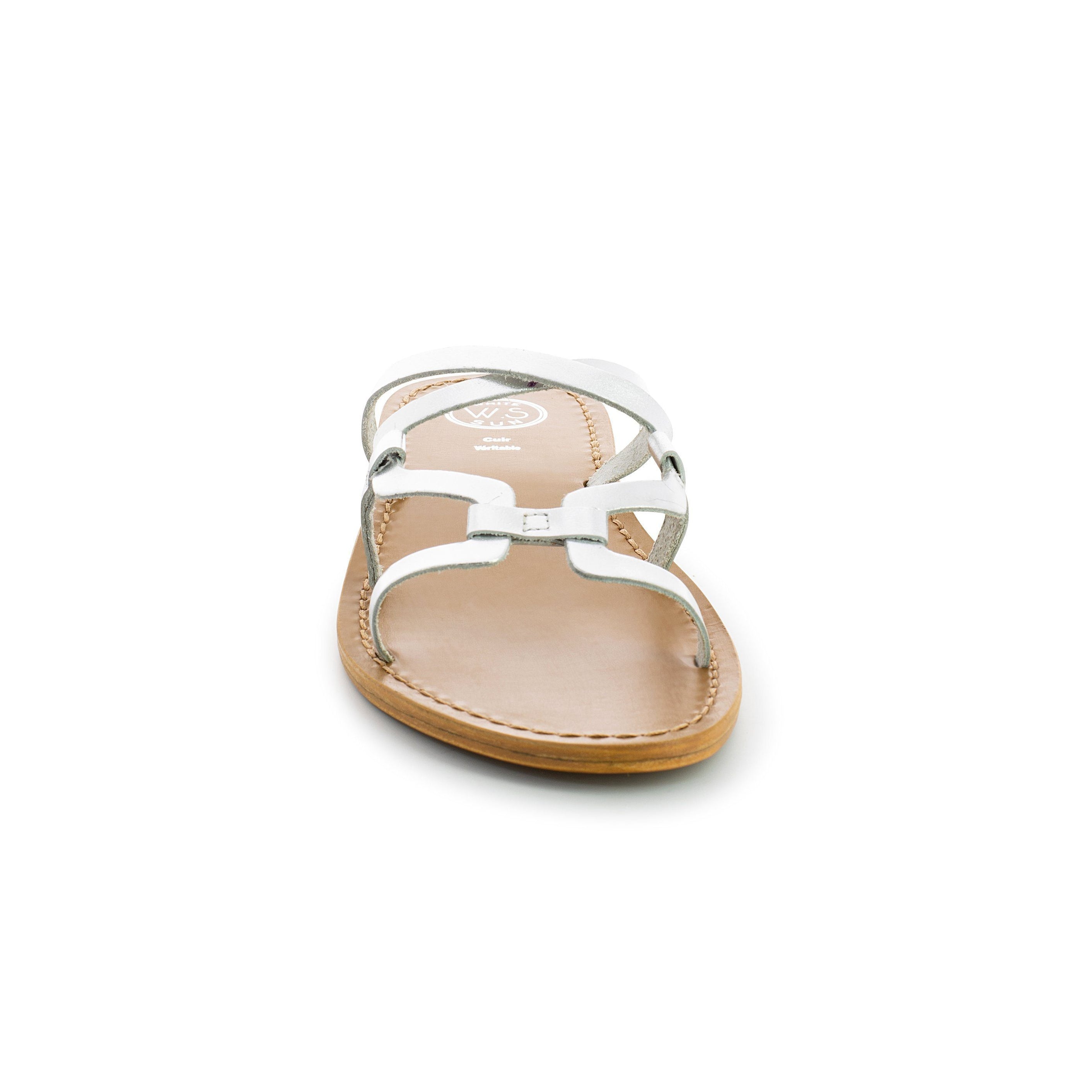 White Sun - Mules Olearia - Argent - Femme