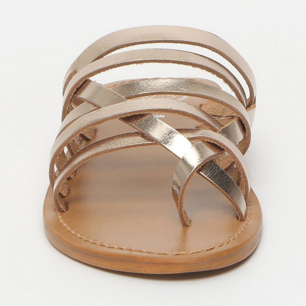 White Sun - Mules Entre Doigts Foners - Or - Femme
