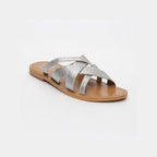 White Sun - Mules Clot - Plateado - Mujer
