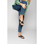 White Sun - Mules Elly - Or Foncé Et Noir - Femme