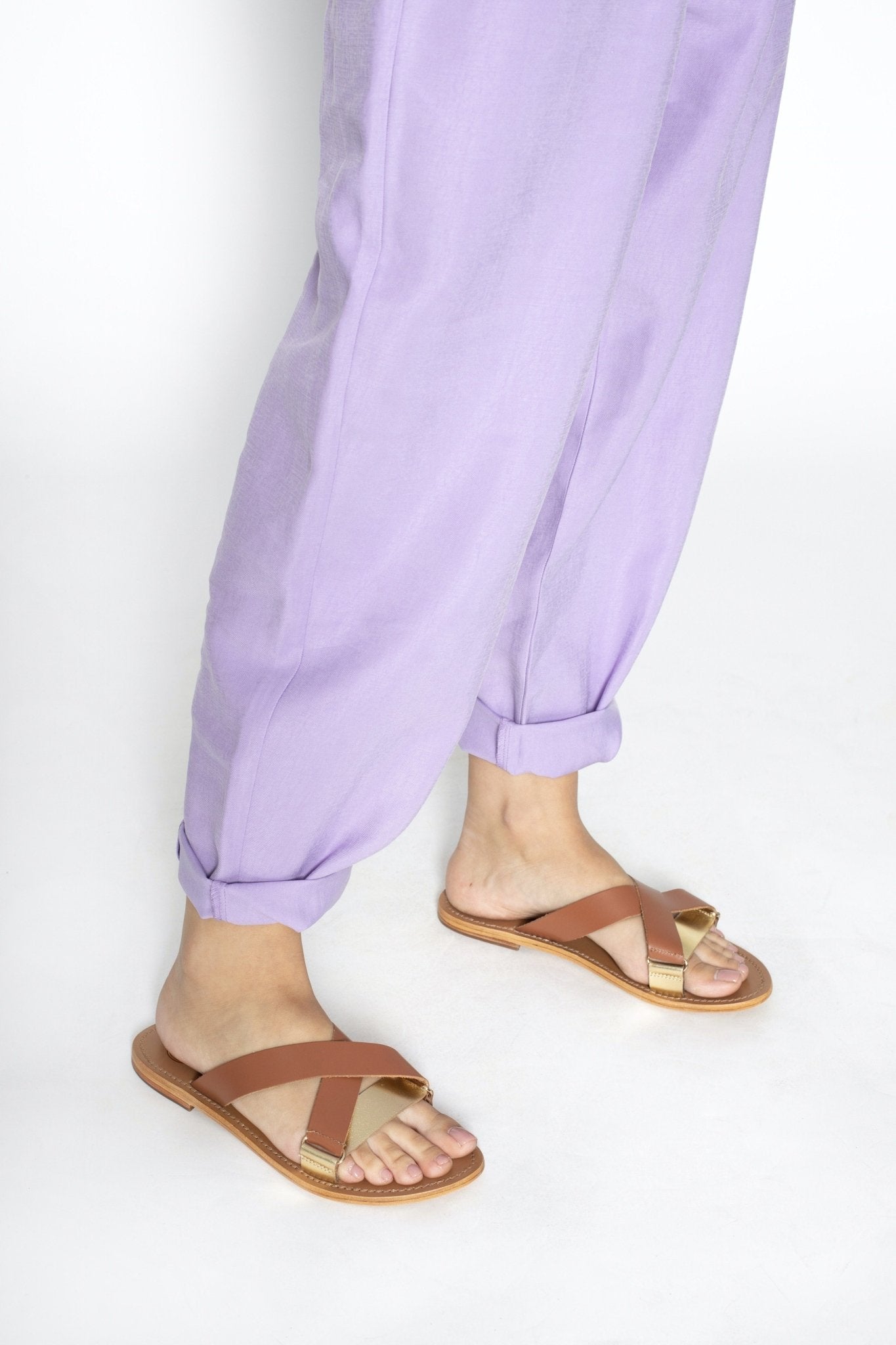 White Sun - Mules Elly - Or Foncé Et Ocre - Femme