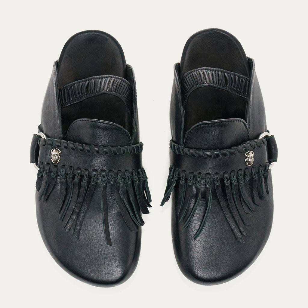 Mules Georgette De Napa Negra