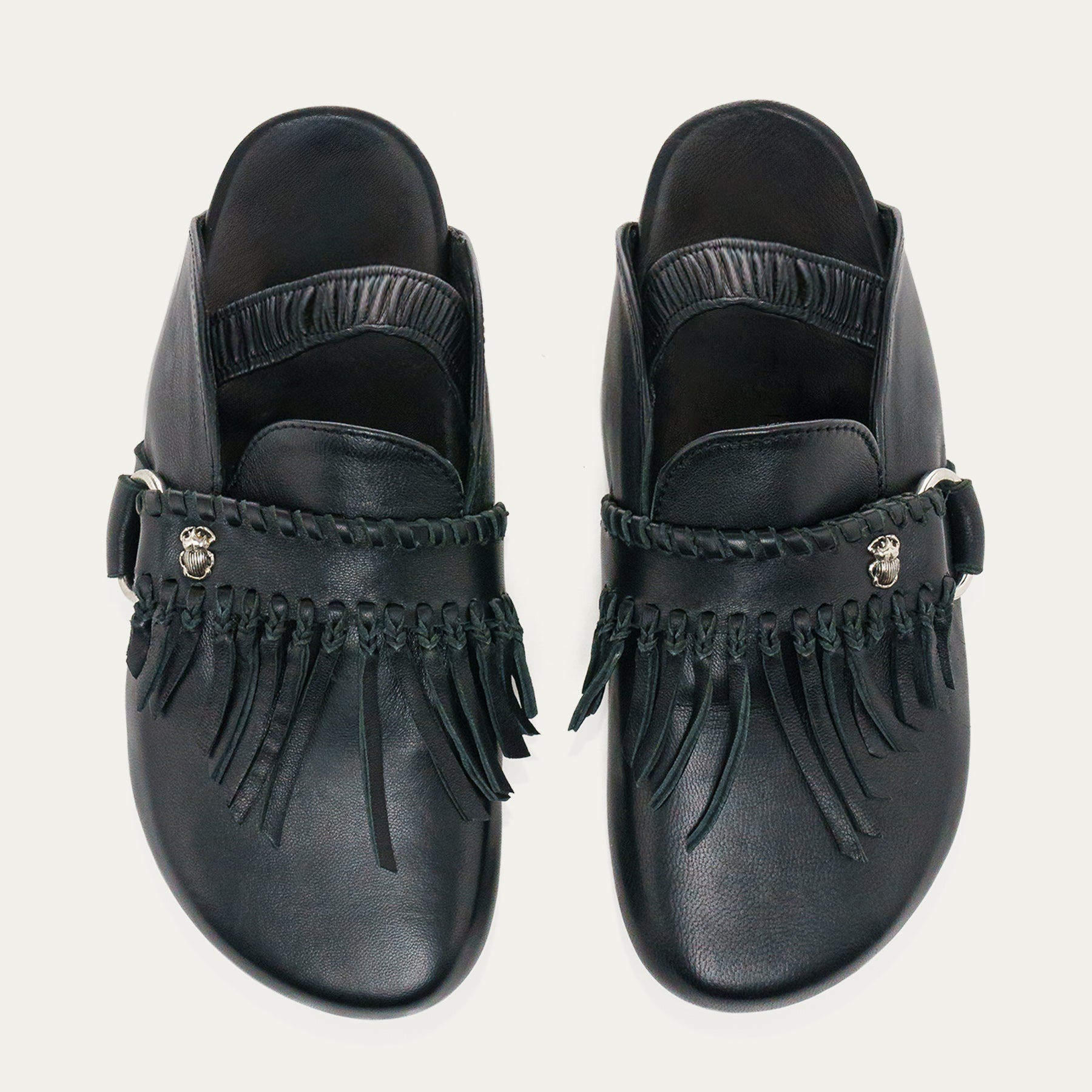 Mules Georgette De Napa Negra