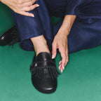 Mules Georgette Cuero Nappa Negro