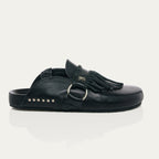 Mules Georgette Cuero Nappa Negro