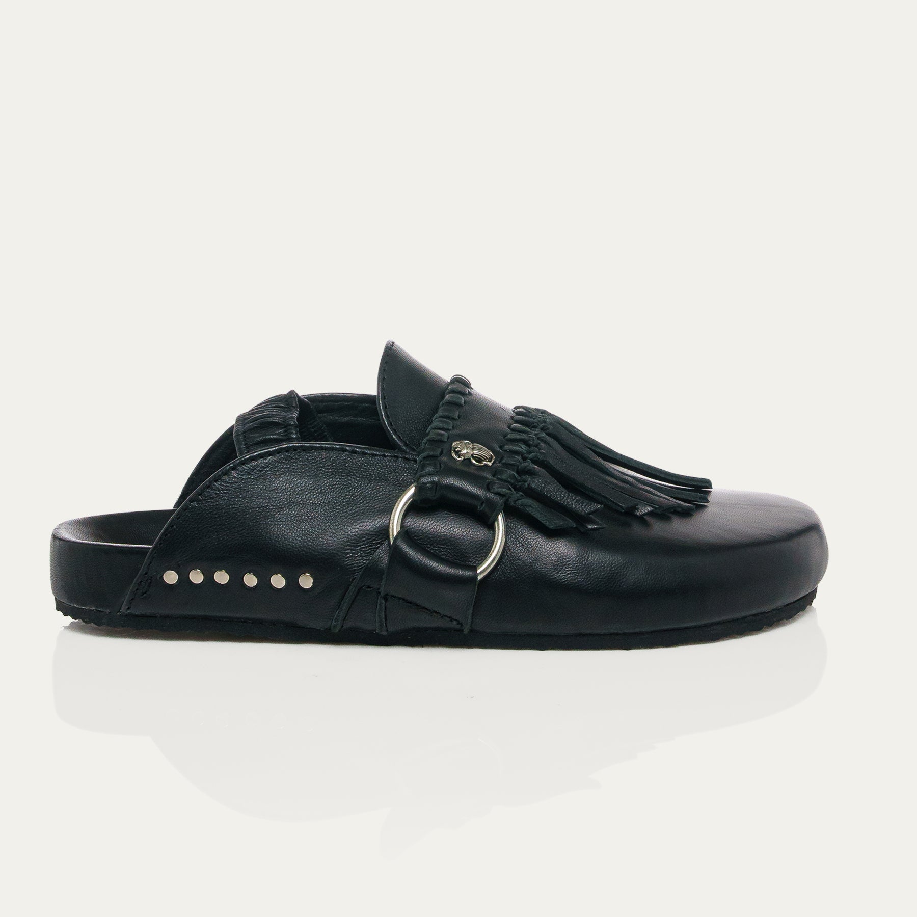 Mules Georgette Cuero Nappa Negro