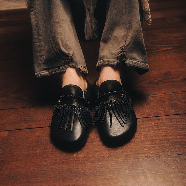 Mules Georgette De Napa Negra