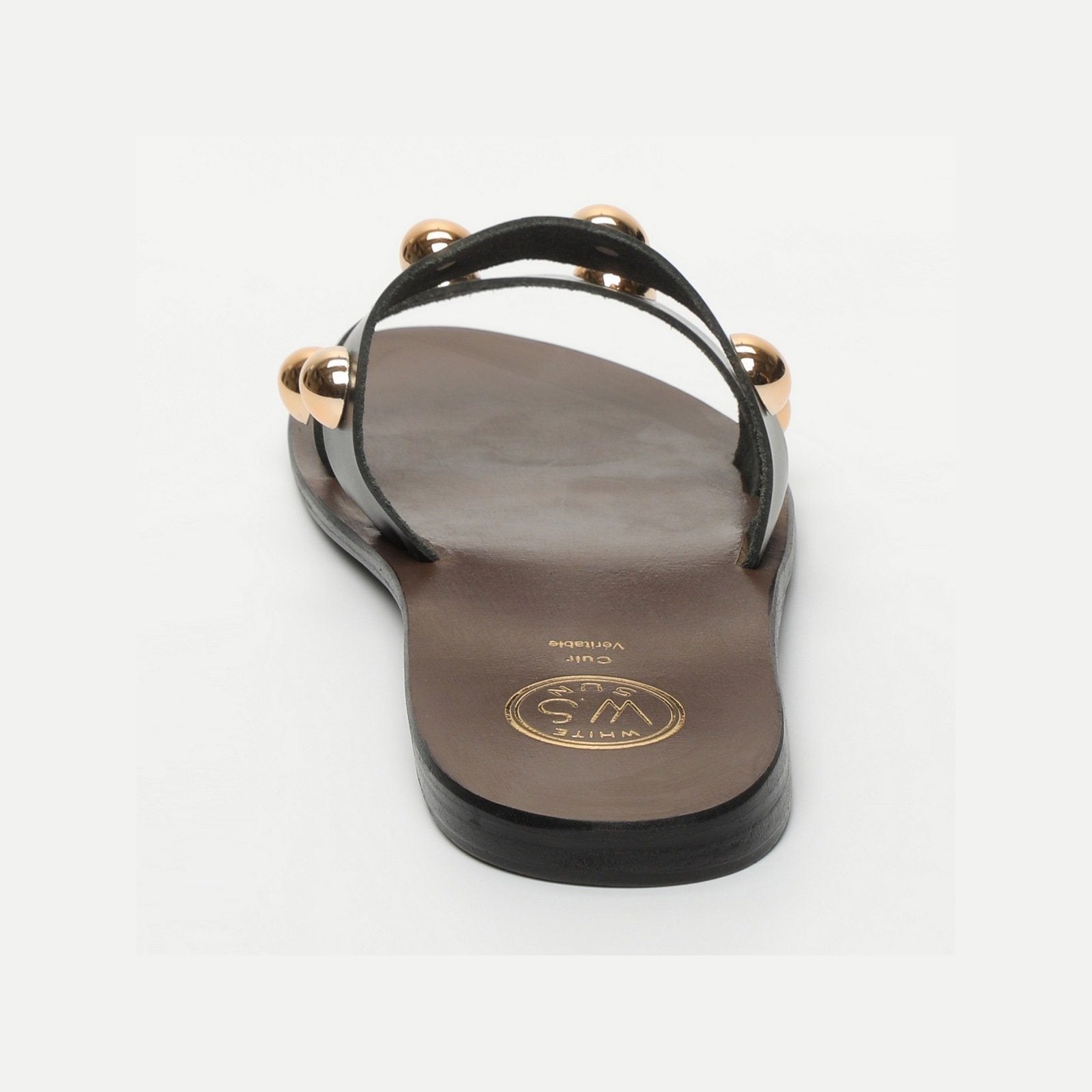 White Sun - Mules Kanoya - Black Buff - Black