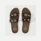 White Sun - Mules Kanoya - Black Buff - Black