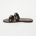 White Sun - Mules Kanoya - Black Buff - Black