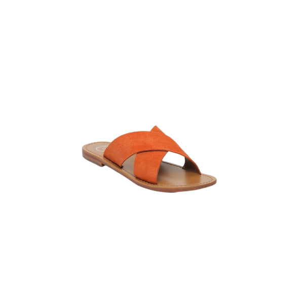 White Sun - Mules Lanruen - Orange Goat Suede - Orange