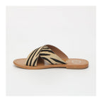 White Sun - Mules Lanruen - Zebra Pony Leather - Zebra