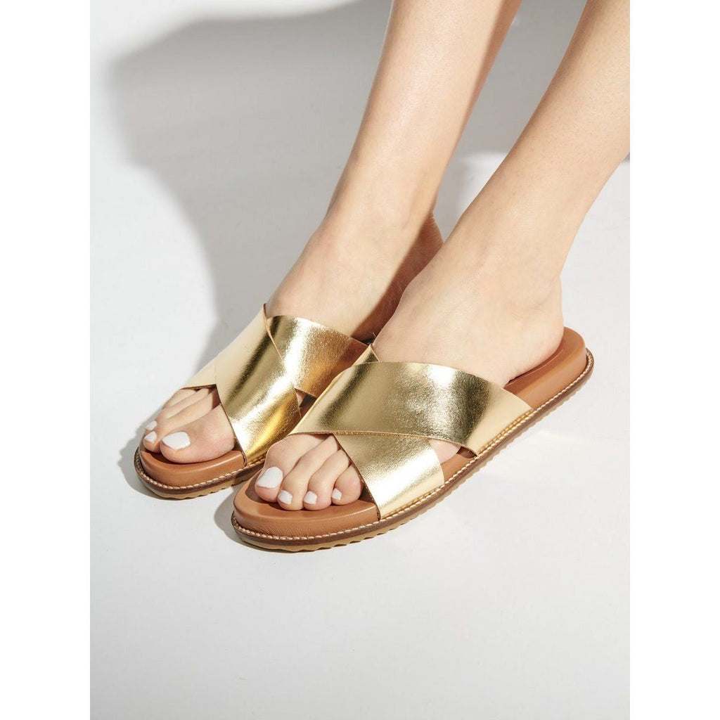 White Sun - Mules Loutsian - Buff Dark Gold - Dark Gold