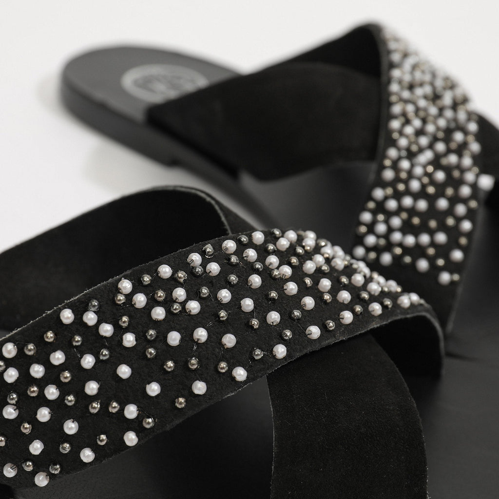 White Sun - Mules Papiro - Negro - Mujer