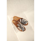 White Sun - Mules Simpatica - Grey Metallic Nappa - Gris