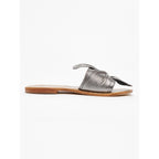 White Sun - Mules Simpatica - Grey Metallic Nappa - Gris