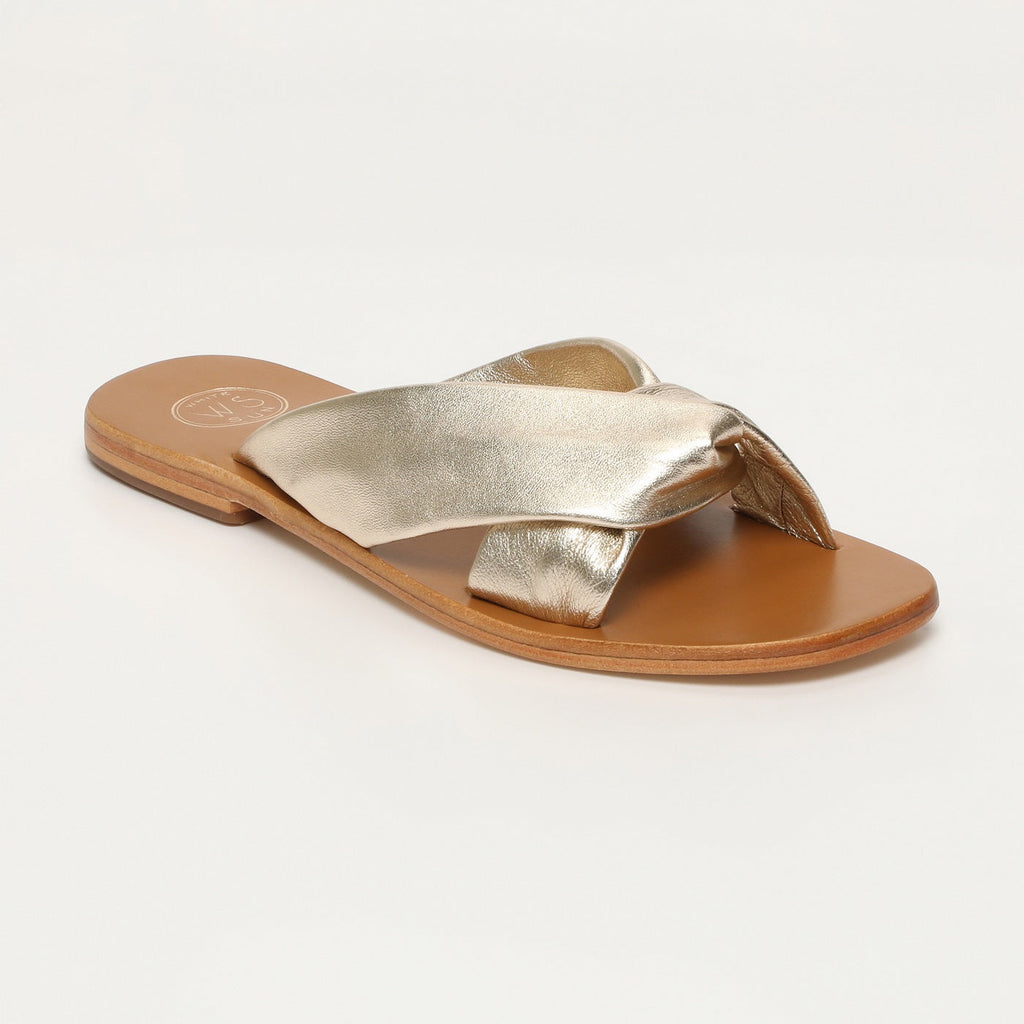 White Sun - Mules Bansari - Platinium Metallic Nappa - Doré