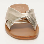 White Sun - Mules Bansari - Platinium Metallic Nappa - Doré
