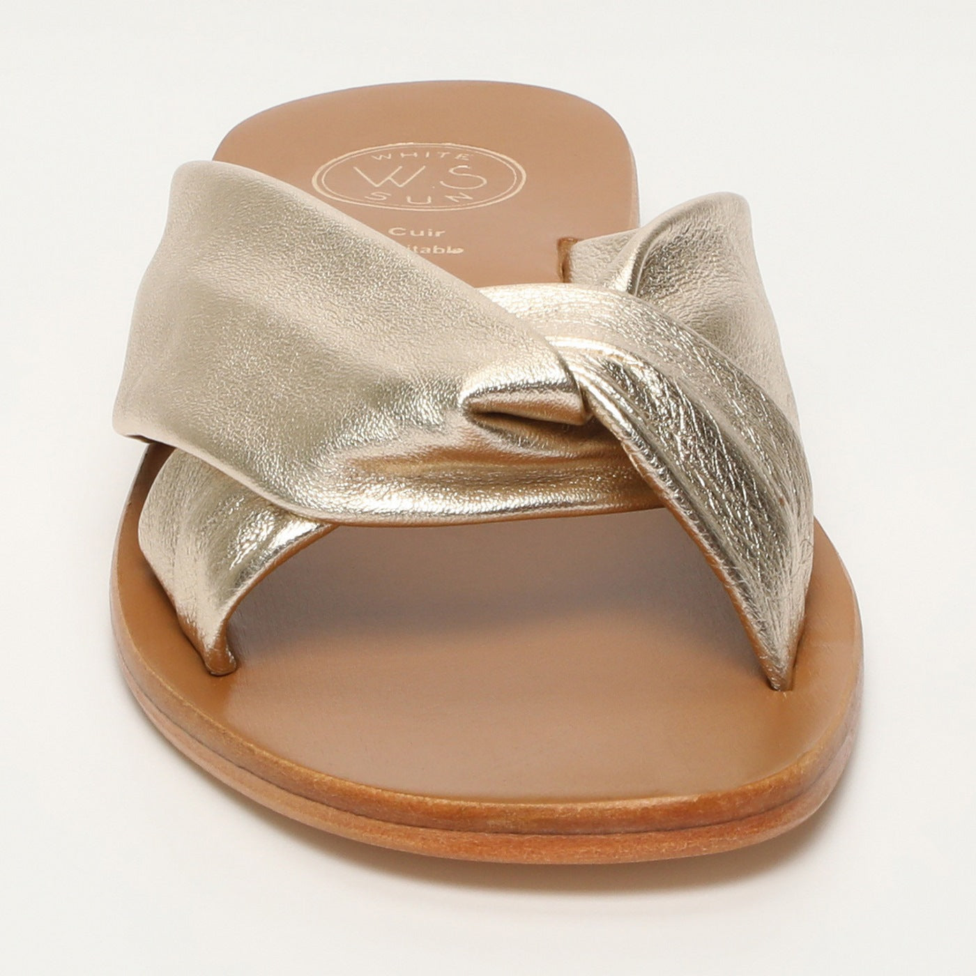 White Sun - Mules Bansari - Platinium Metallic Nappa - Doré